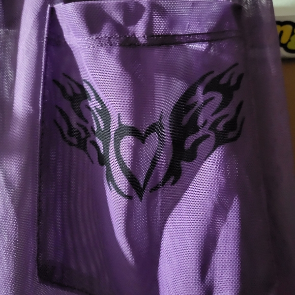 SKNDLSS Shein X purple snake mesh pants - Picture 4 of 7